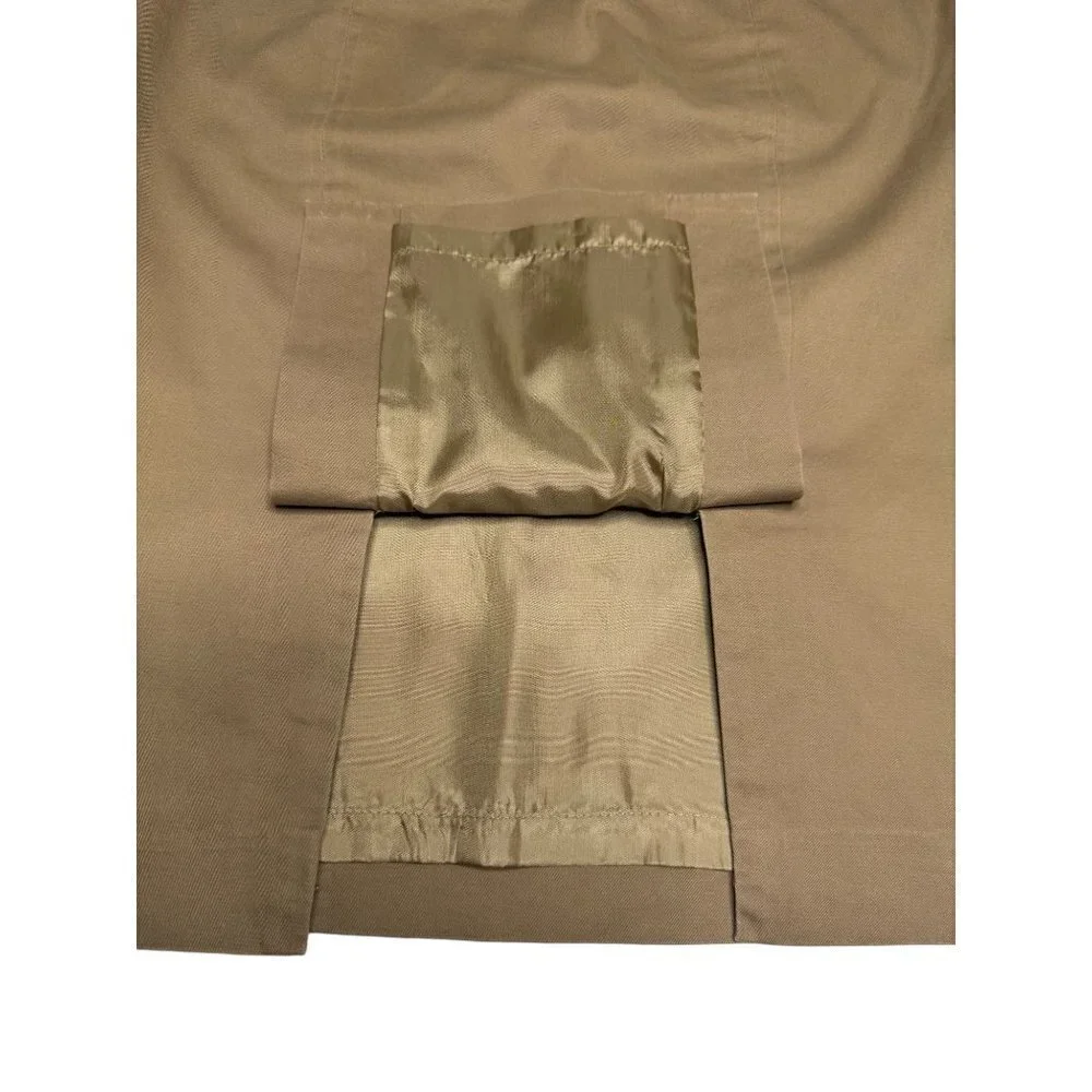 Loft, tan‎ color A-line skirt with double slit in back, size 4